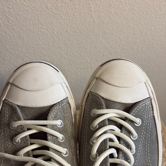 Jack Purcell Gray Suede Low Top Sneakers Converse size 9.5 - Picture 13 of 16